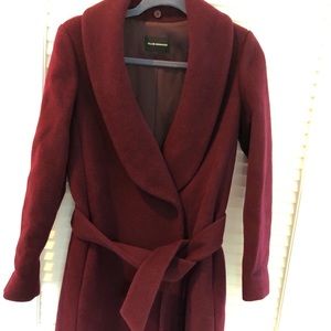 Burgundy wool coat